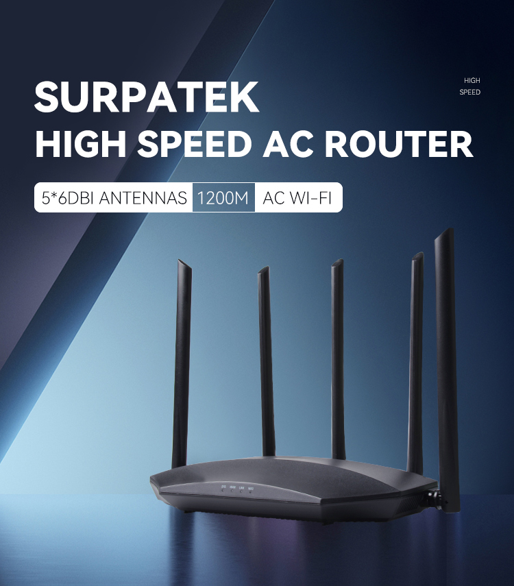 Wireless Router 5*ANT Dual-band Gigabit WiFi AC1200 Model K5 With APP Management