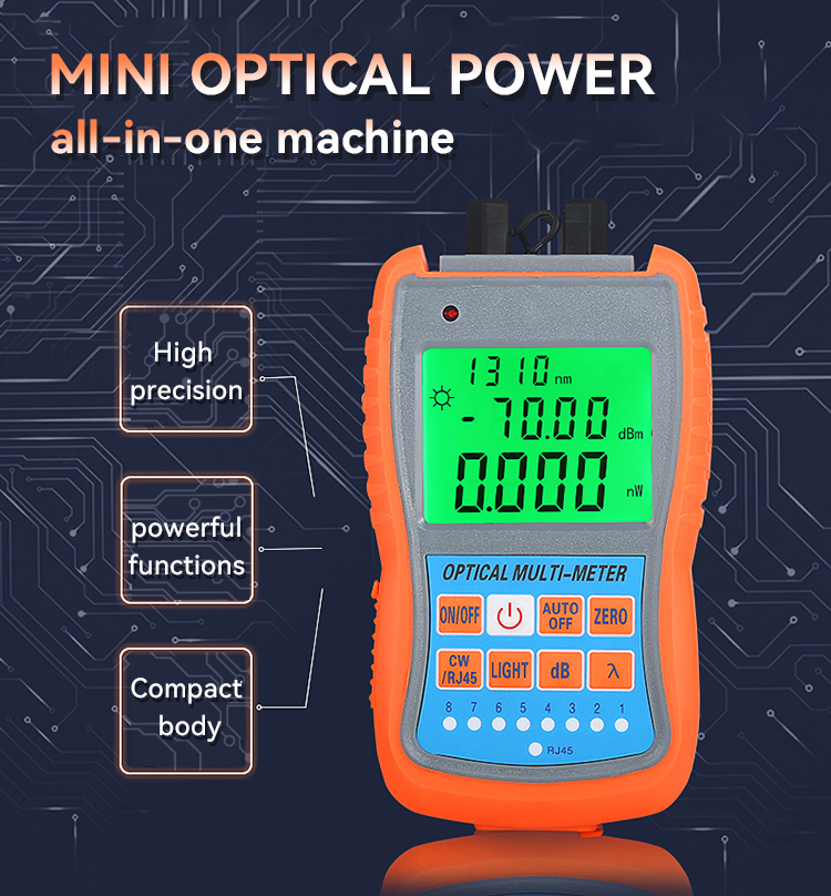 Mini Optical Power Meter With VFL RJ45 Tester Multifunction Machine