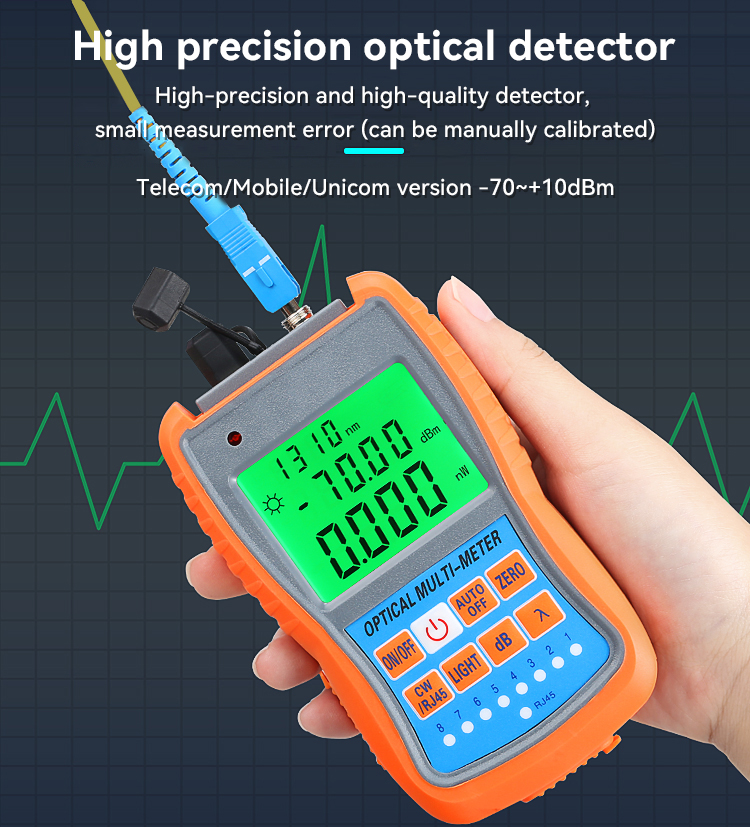 Mini Optical Power Meter With VFL RJ45 Tester Multifunction Machine