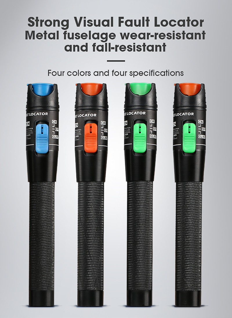 Visual Fault Locator Laser 5KM/10MW/20MW/30MW Fiber Optic Cable Tester 1-30km Range SC/FC/ST interface VFL FTTH Tools