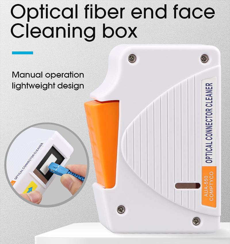 Fiber Cleaning Box SC/FC/LC/ST Connector End Face Cleaner Tools Fiber Wiping Tool Optical Fiber Flange Cleaner cleaning cassette