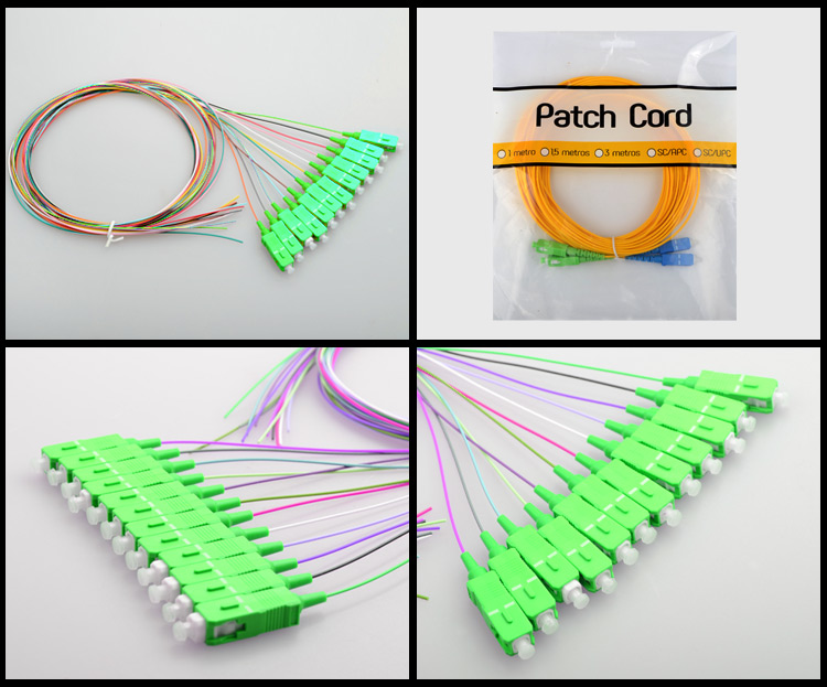 Fiber patch cord Pigtail 12 Core SC_APC SM without jacket_4